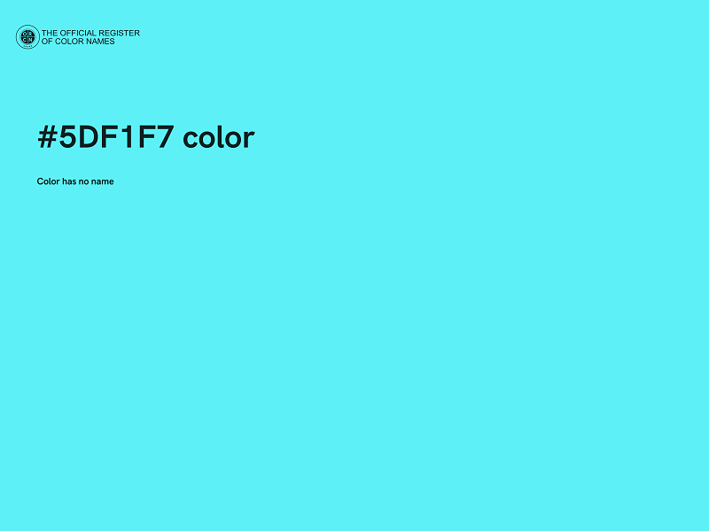 #5DF1F7 color image