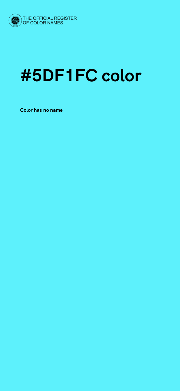 #5DF1FC color image
