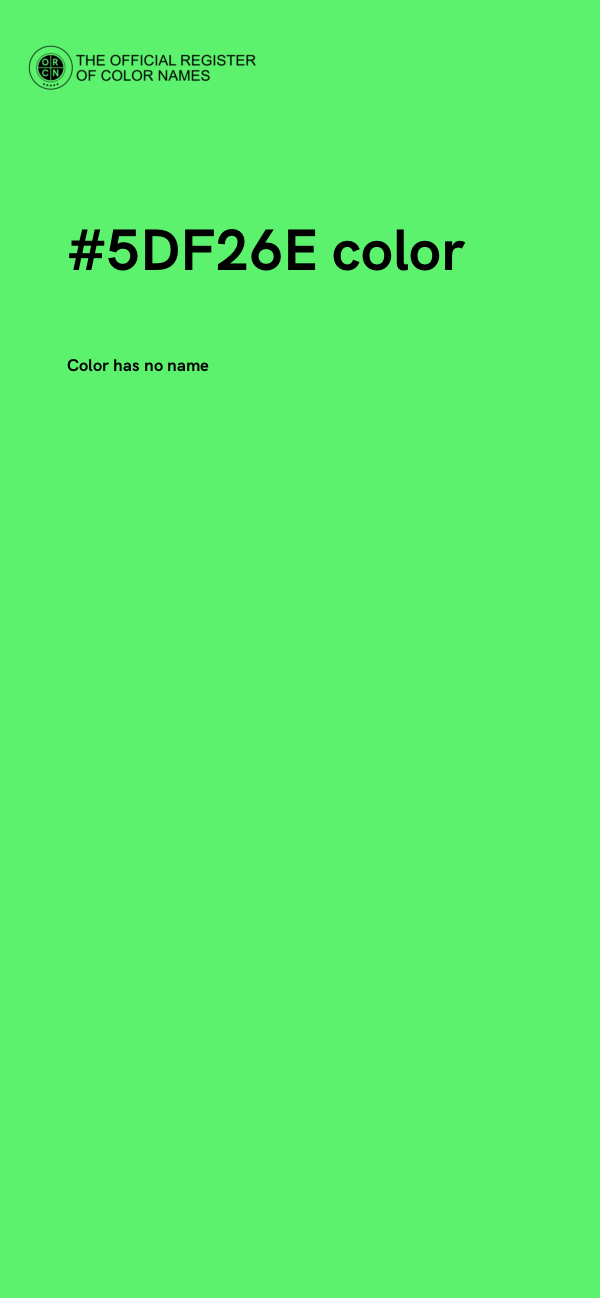 #5DF26E color image