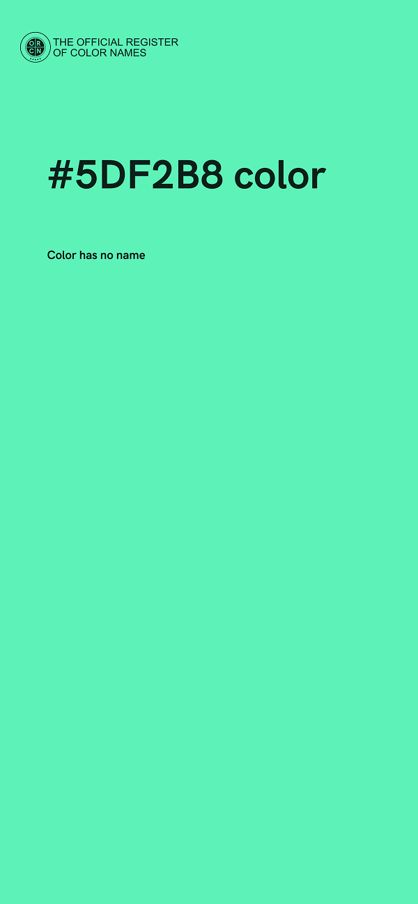 #5DF2B8 color image