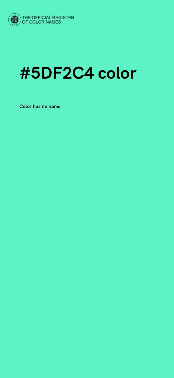 #5DF2C4 color image