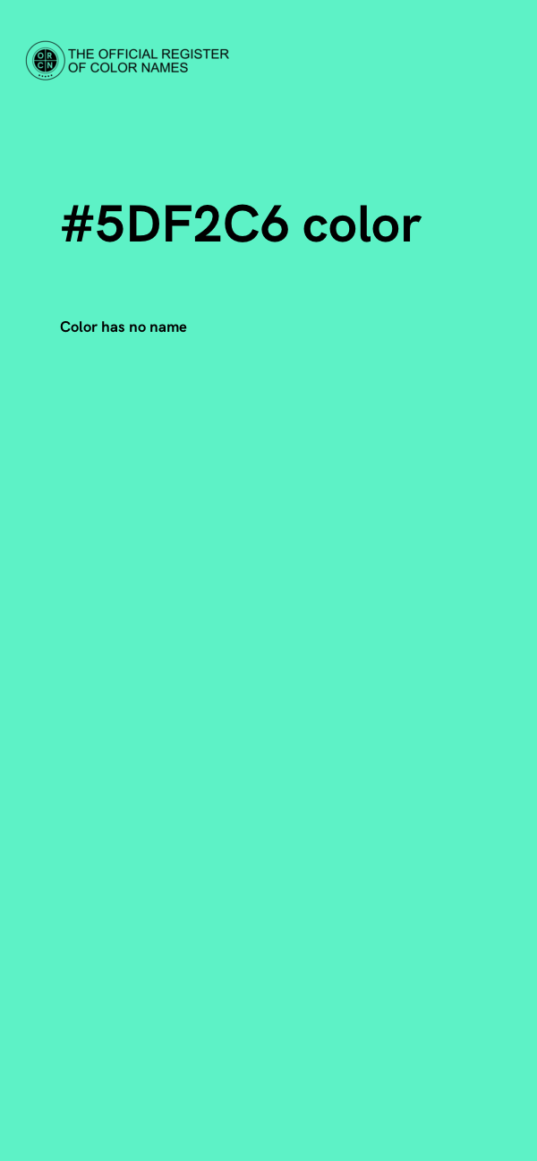 #5DF2C6 color image