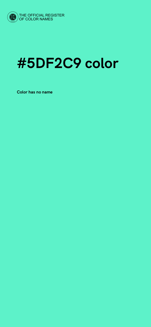 #5DF2C9 color image