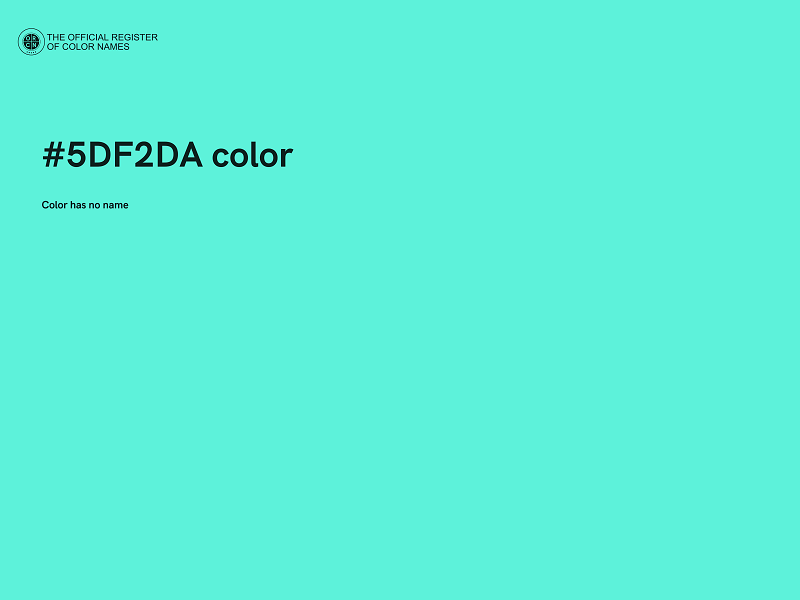 #5DF2DA color image