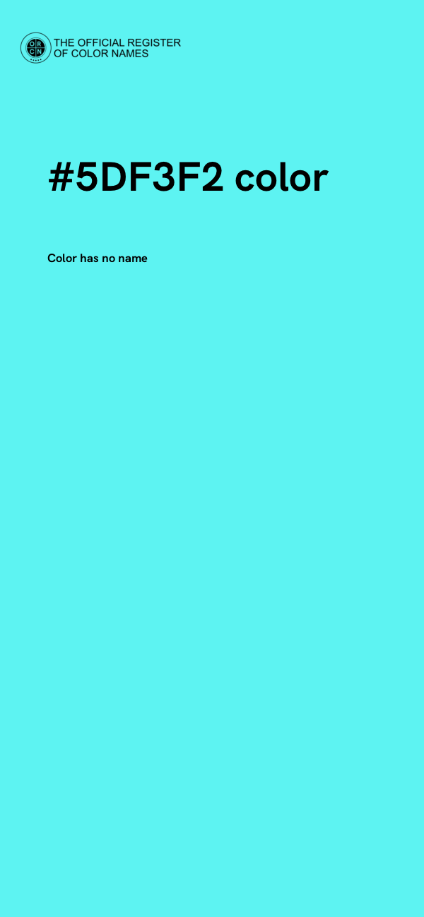 #5DF3F2 color image