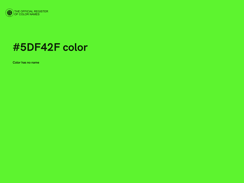 #5DF42F color image