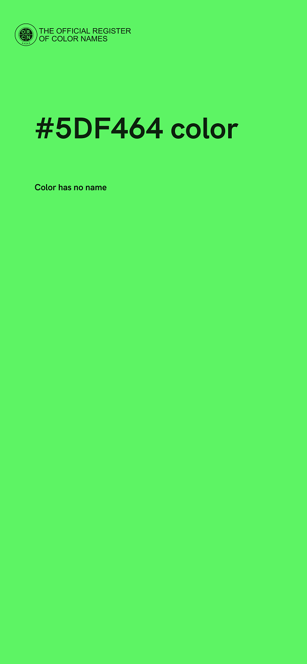 #5DF464 color image