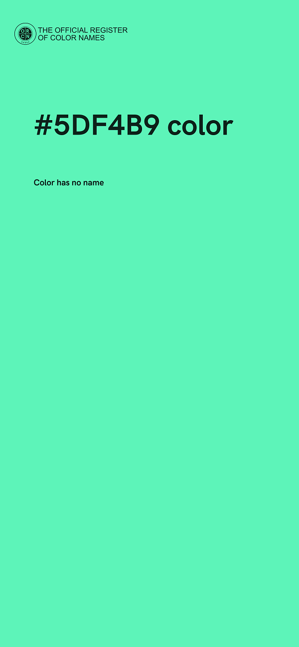 #5DF4B9 color image