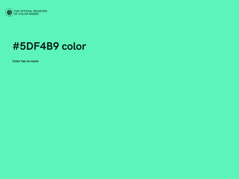 #5DF4B9 color image