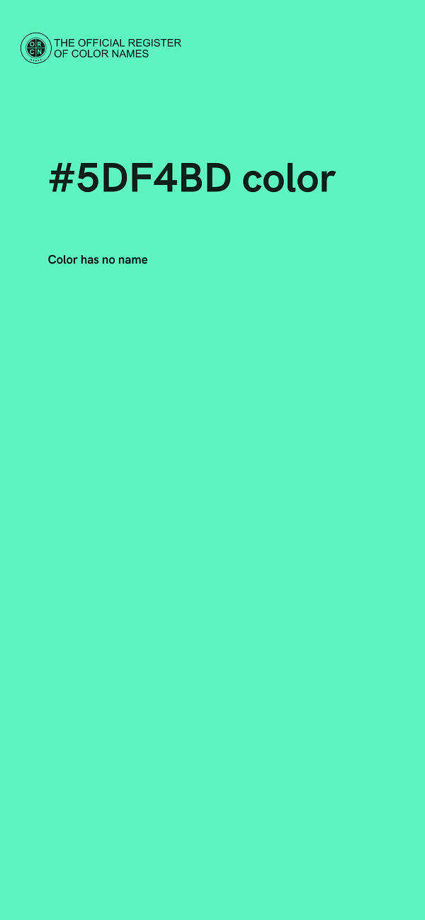 #5DF4BD color image