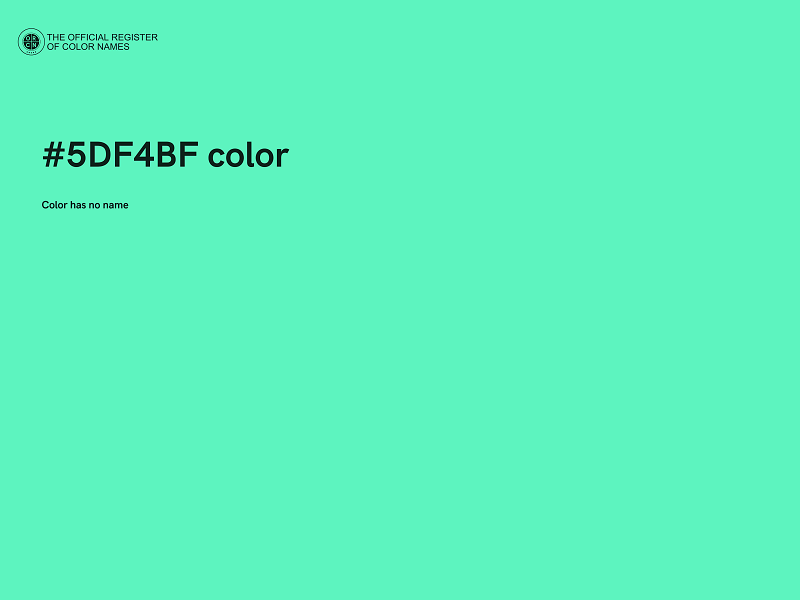 #5DF4BF color image