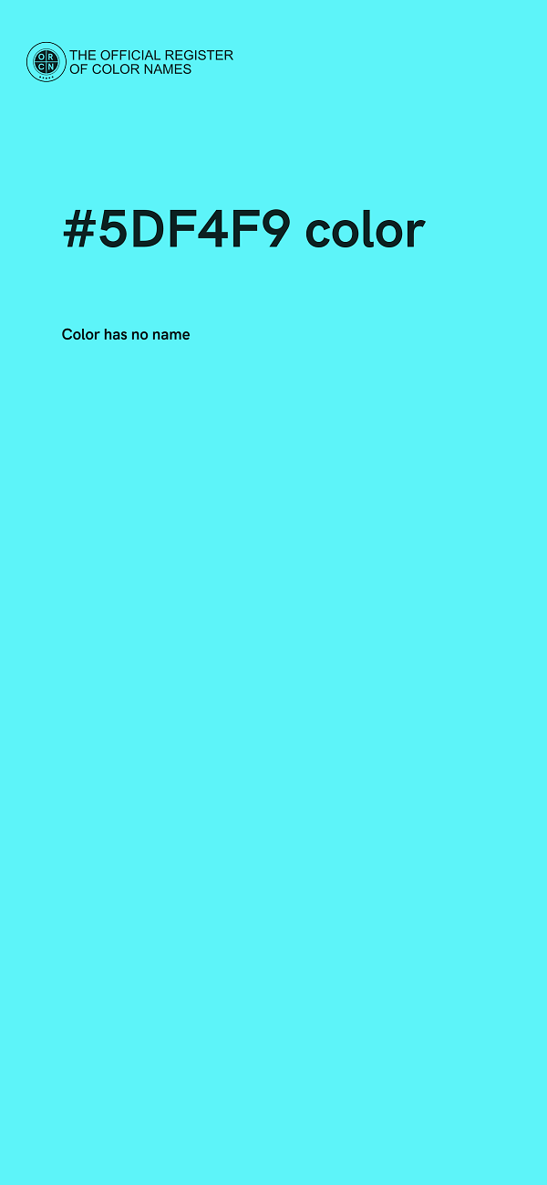 #5DF4F9 color image