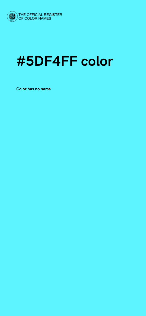 #5DF4FF color image