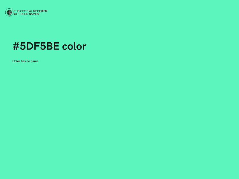 #5DF5BE color image