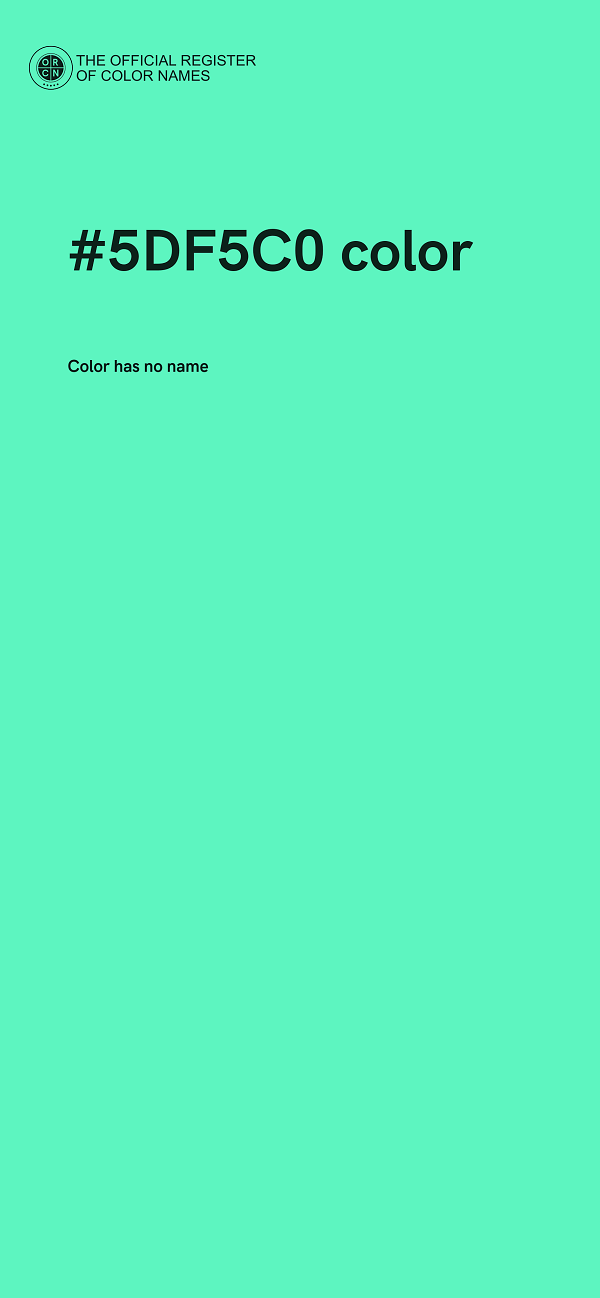 #5DF5C0 color image