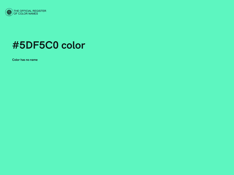 #5DF5C0 color image