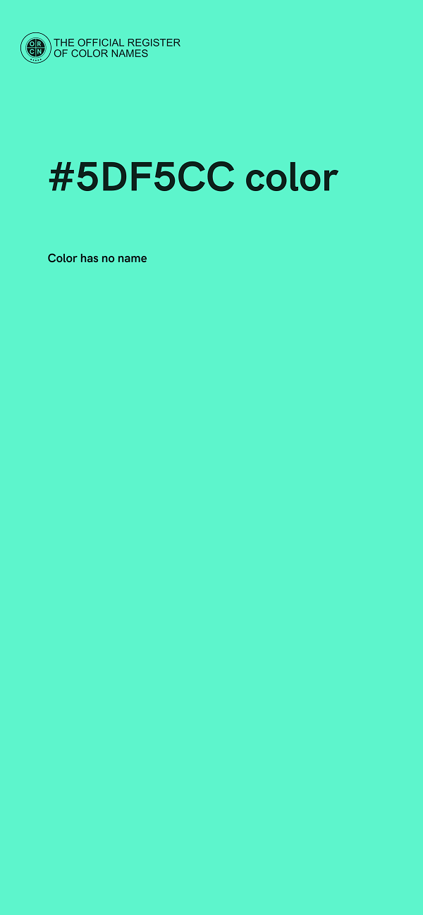 #5DF5CC color image