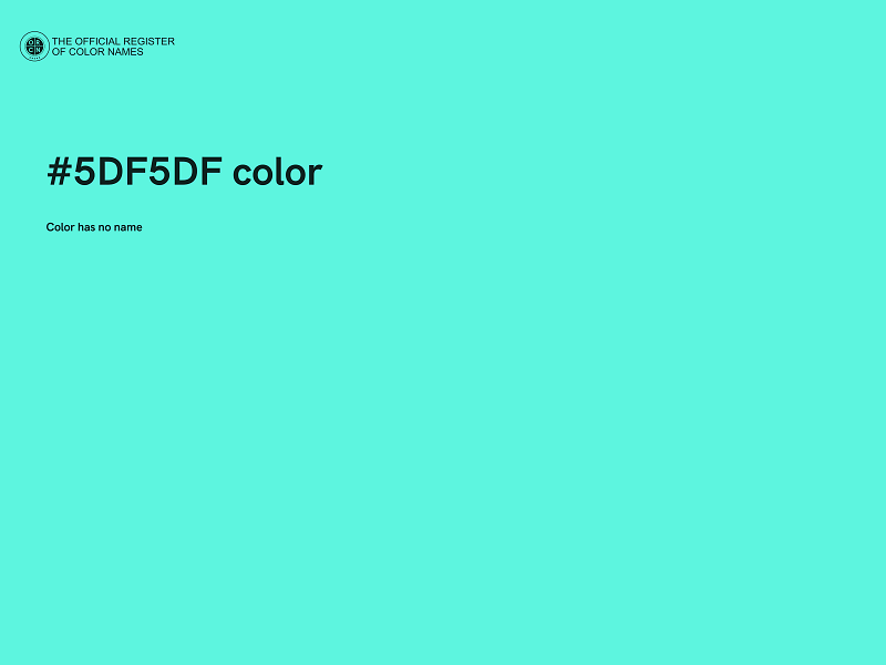 #5DF5DF color image