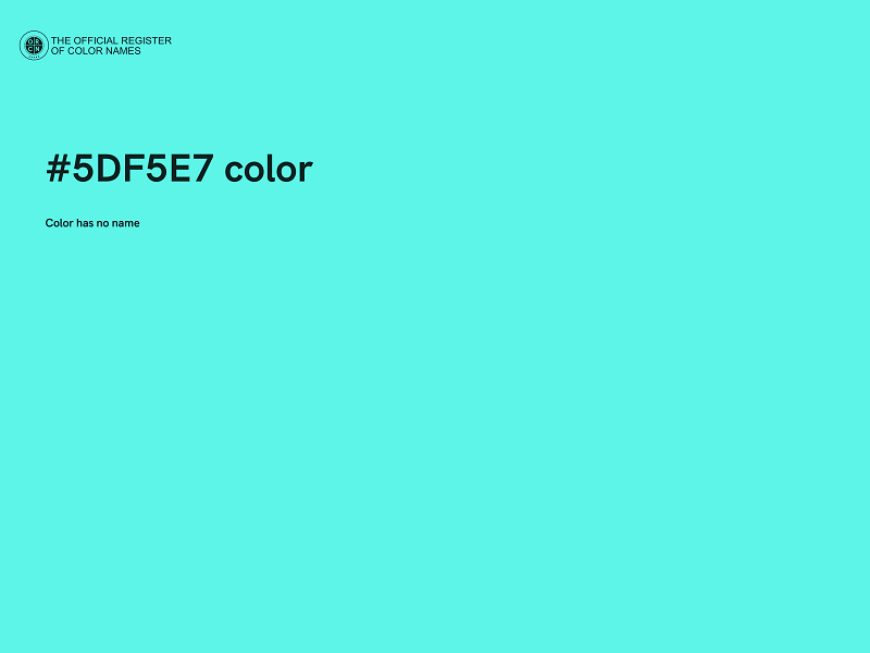 #5DF5E7 color image