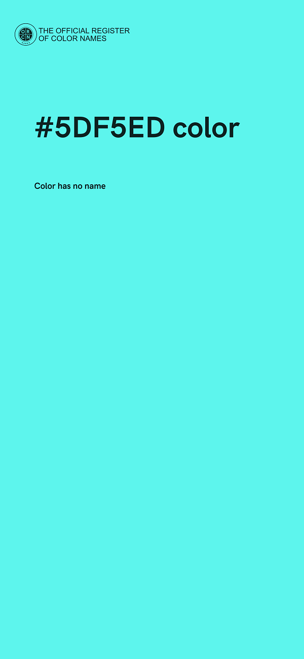 #5DF5ED color image