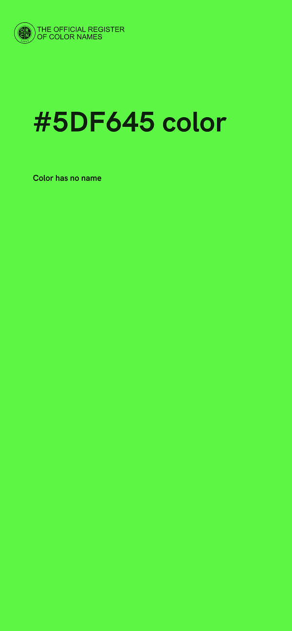 #5DF645 color image