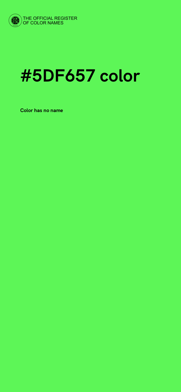 #5DF657 color image