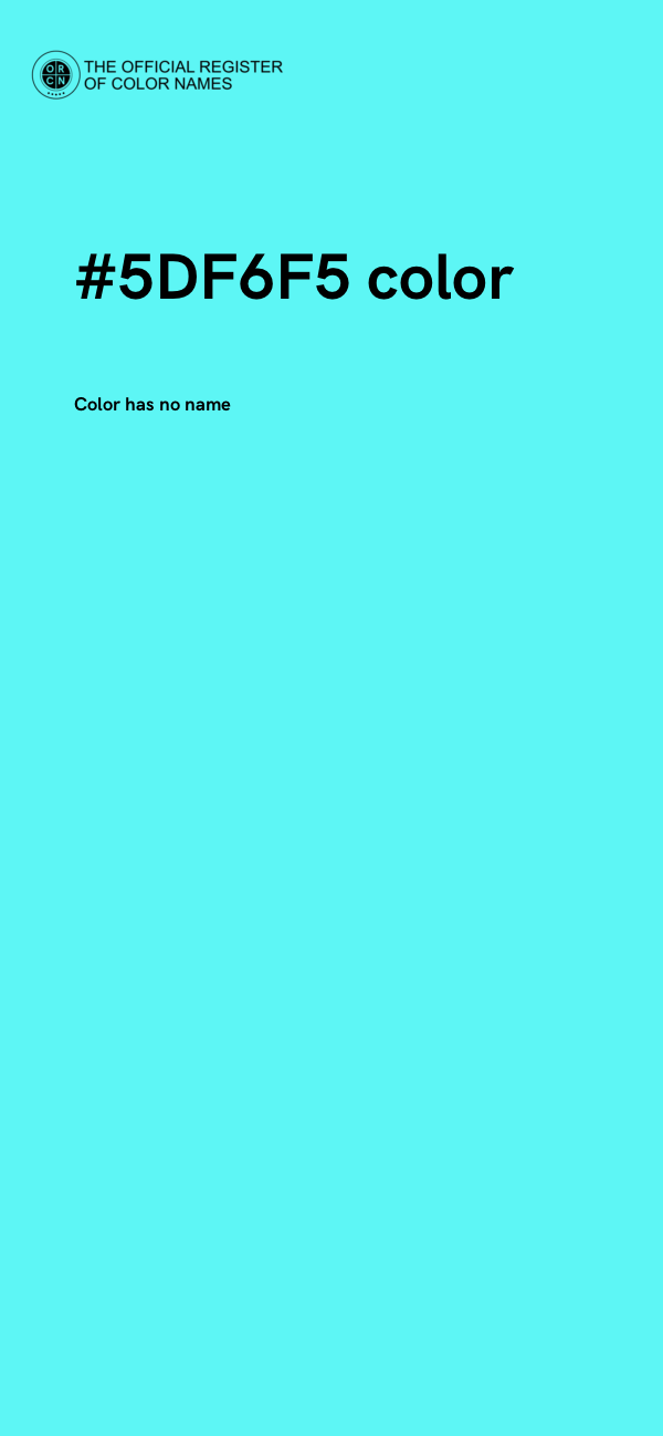 #5DF6F5 color image