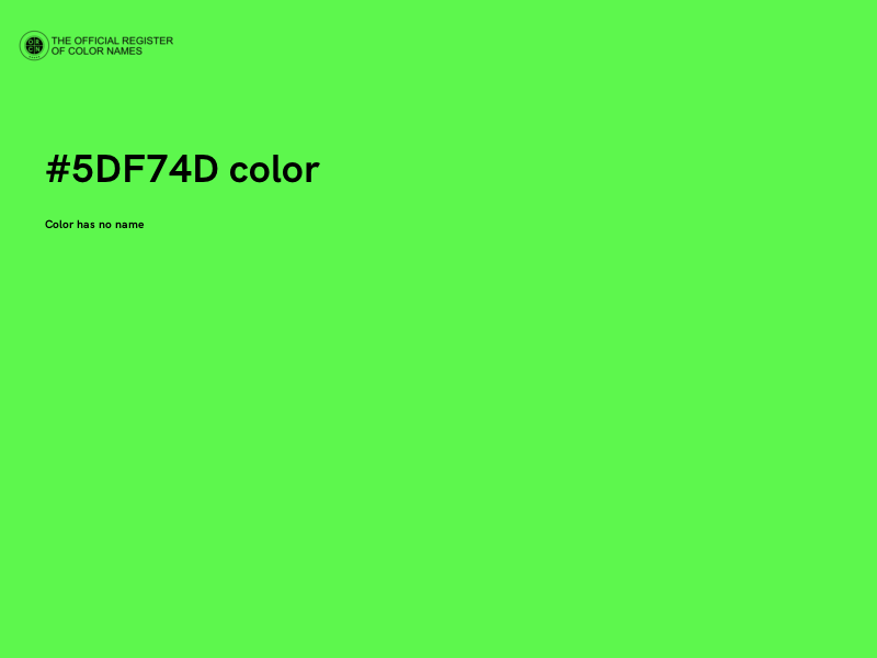 #5DF74D color image