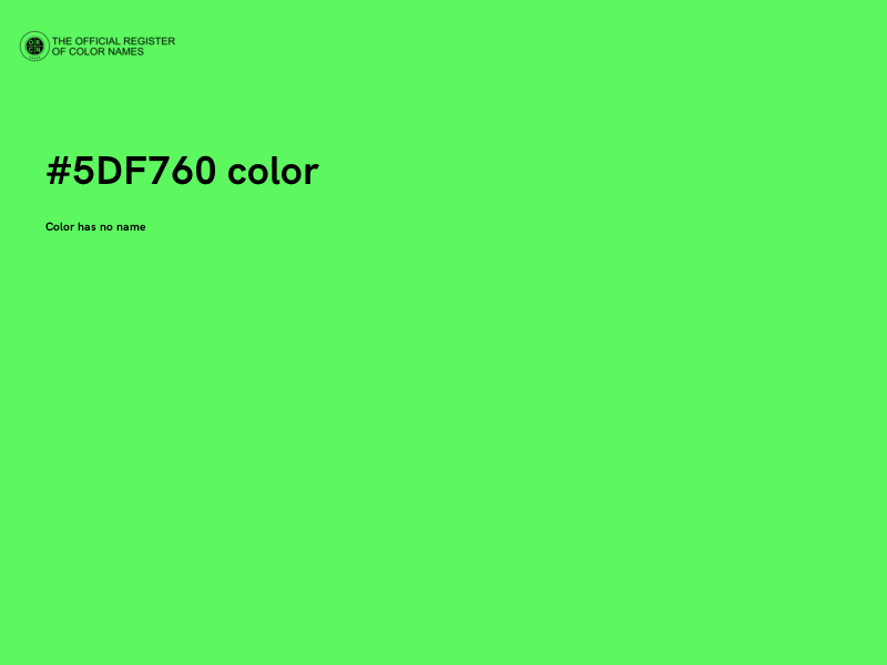 #5DF760 color image