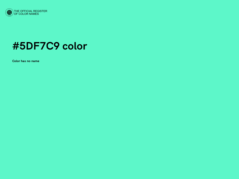 #5DF7C9 color image