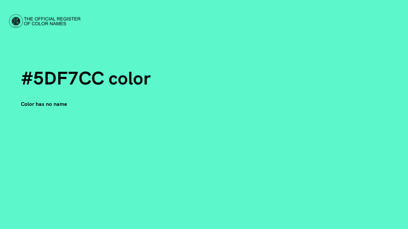 #5DF7CC color image