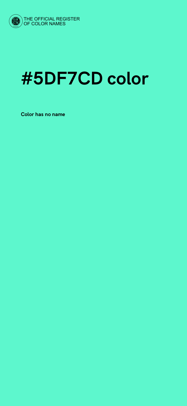 #5DF7CD color image