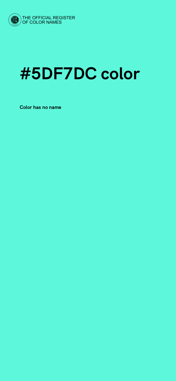 #5DF7DC color image