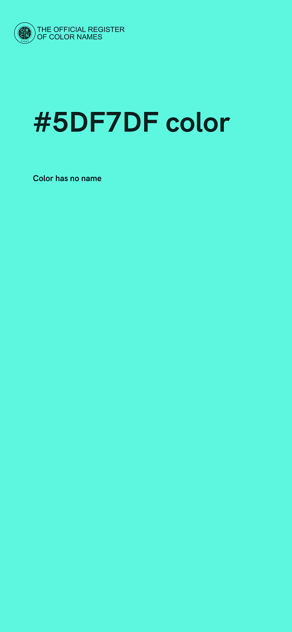 #5DF7DF color image