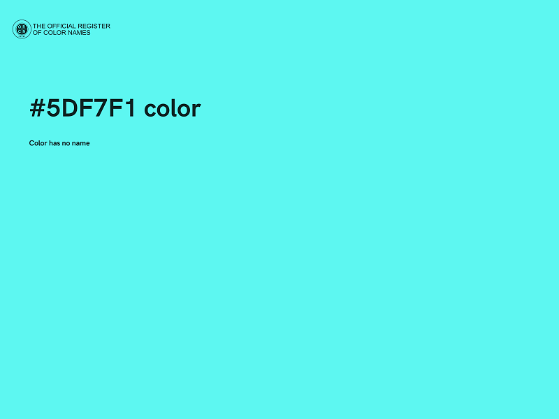 #5DF7F1 color image