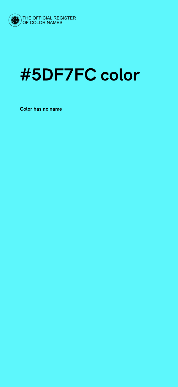 #5DF7FC color image