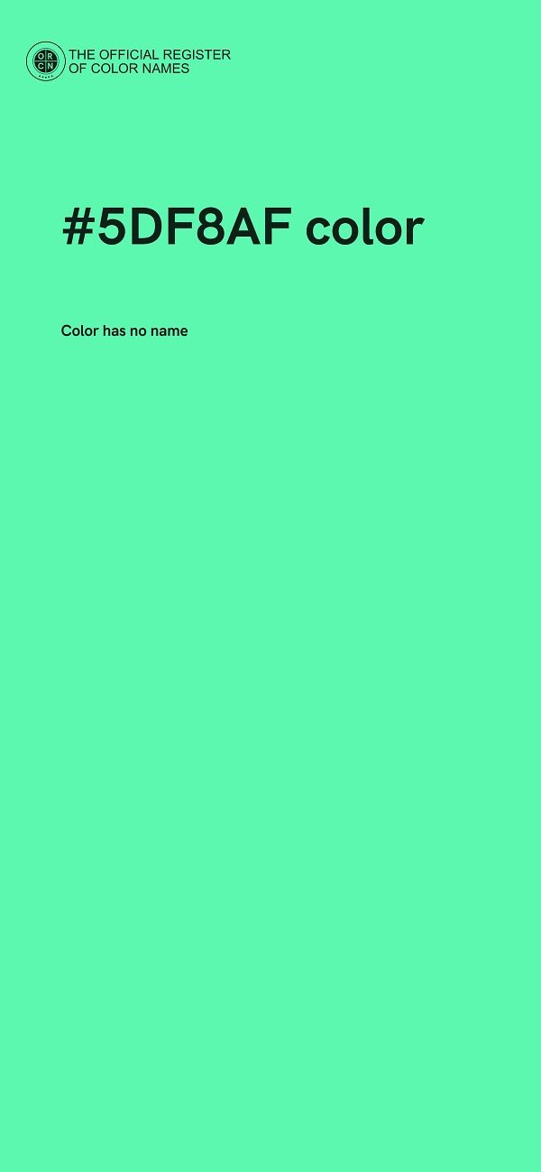 #5DF8AF color image