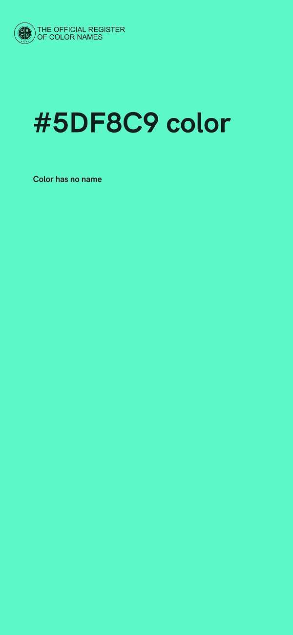 #5DF8C9 color image