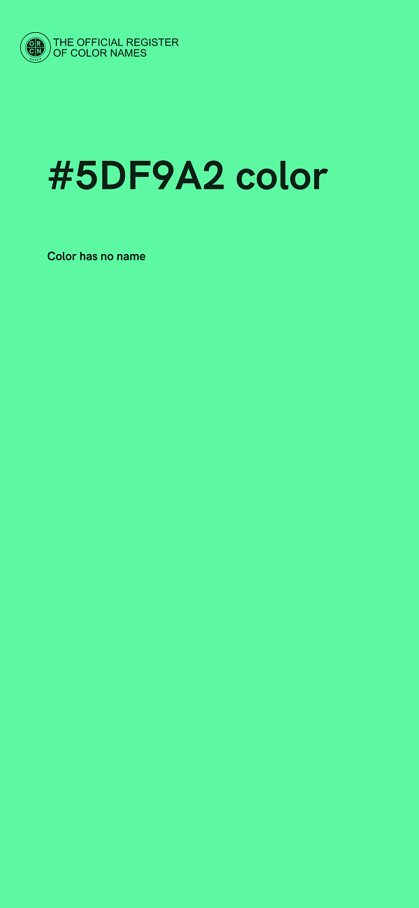 #5DF9A2 color image