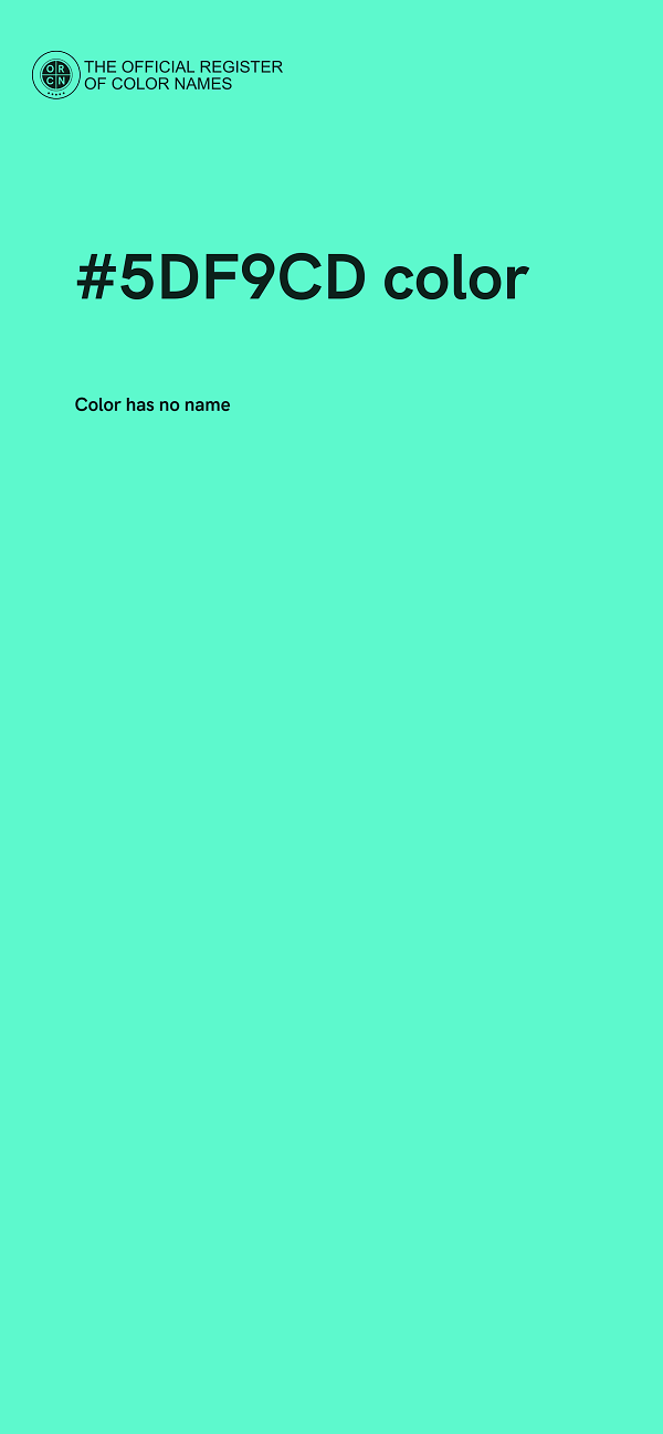 #5DF9CD color image