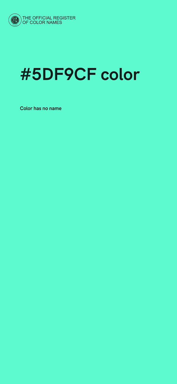 #5DF9CF color image