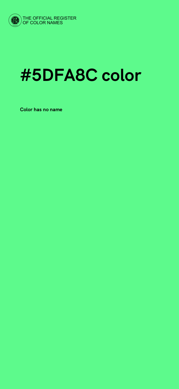 #5DFA8C color image