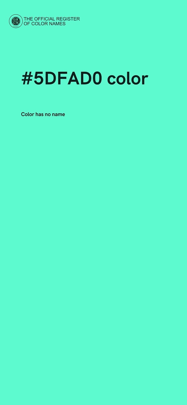 #5DFAD0 color image