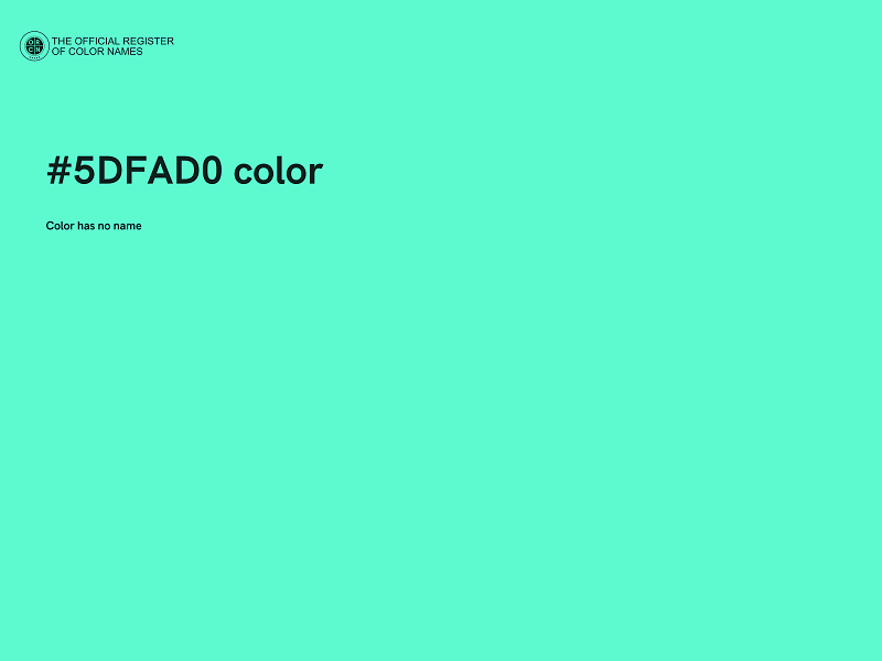 #5DFAD0 color image
