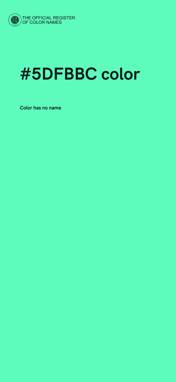 #5DFBBC color image