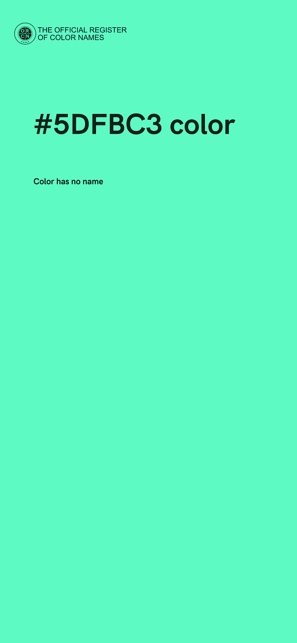 #5DFBC3 color image