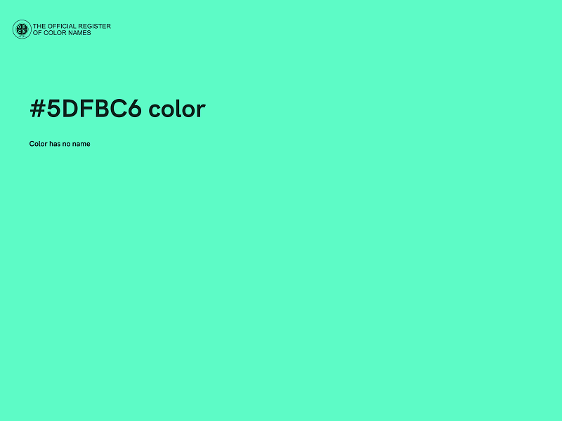 #5DFBC6 color image