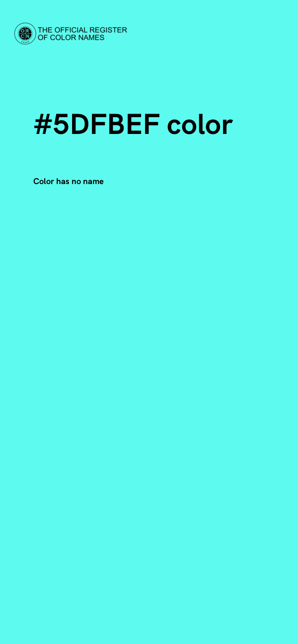 #5DFBEF color image
