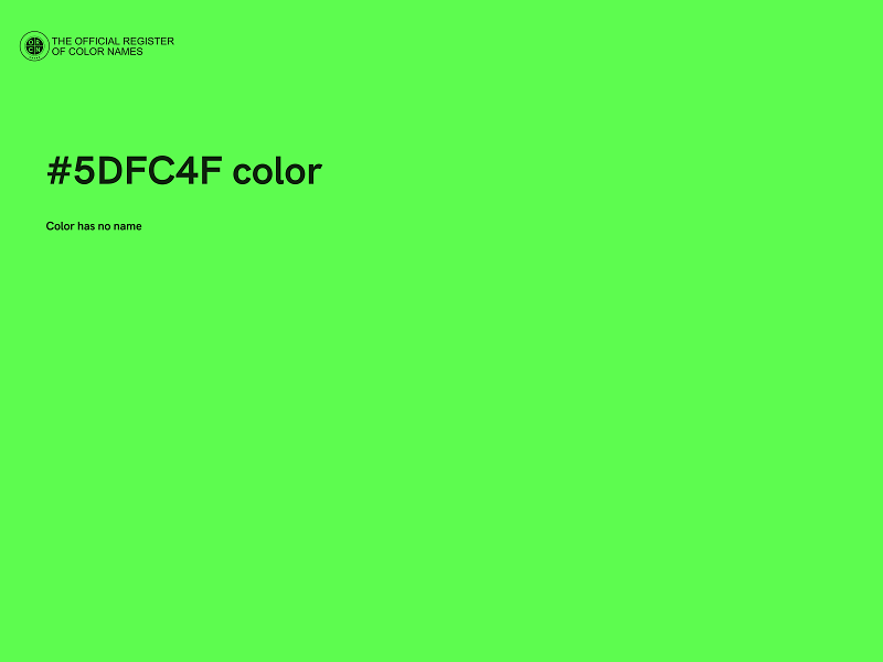 #5DFC4F color image