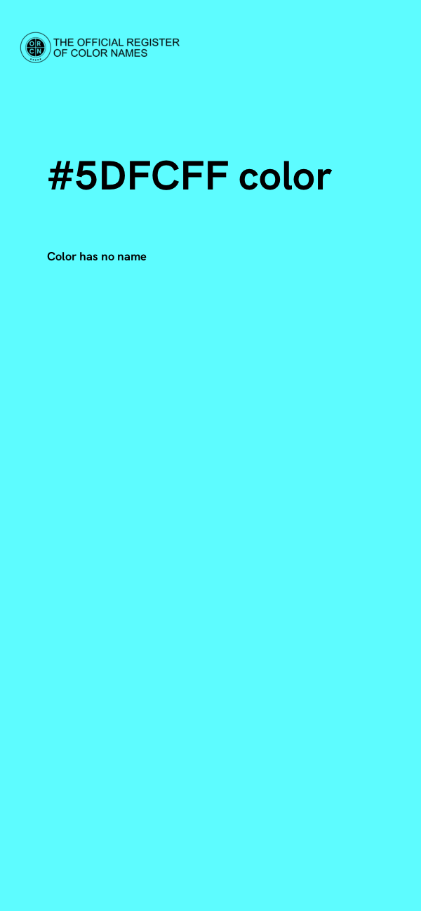 #5DFCFF color image